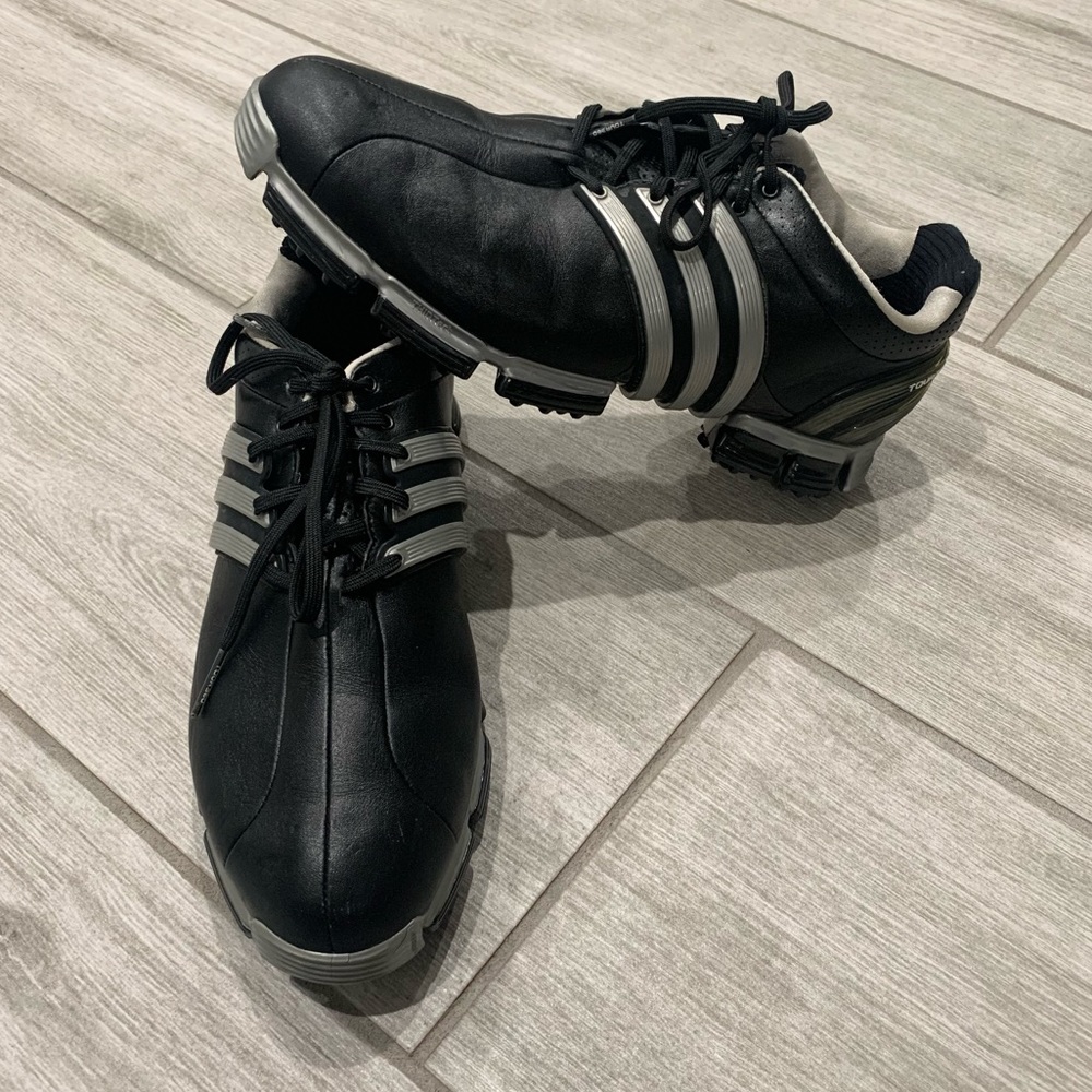 Adidas Tour360 black golf shoes